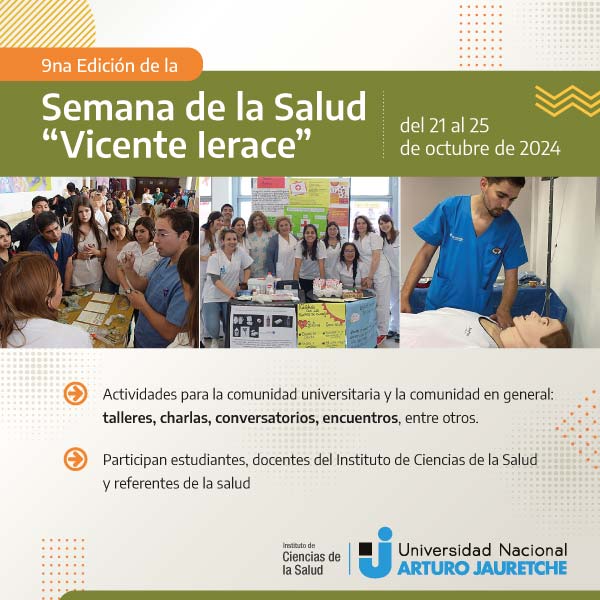 9na Edición de la Semana de la Salud “Vicente Ierace” - Del 21 al 25 de octubre de 2024