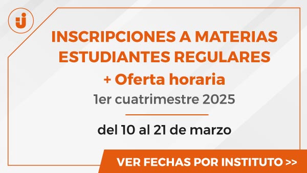 Inscripciones a materias estudiantes regulares - 1er cuatrimestre 2025